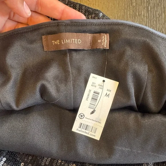 The Limited Black Strapless Sequin Dress Women’s Medium NWT - Picture 7 of 7